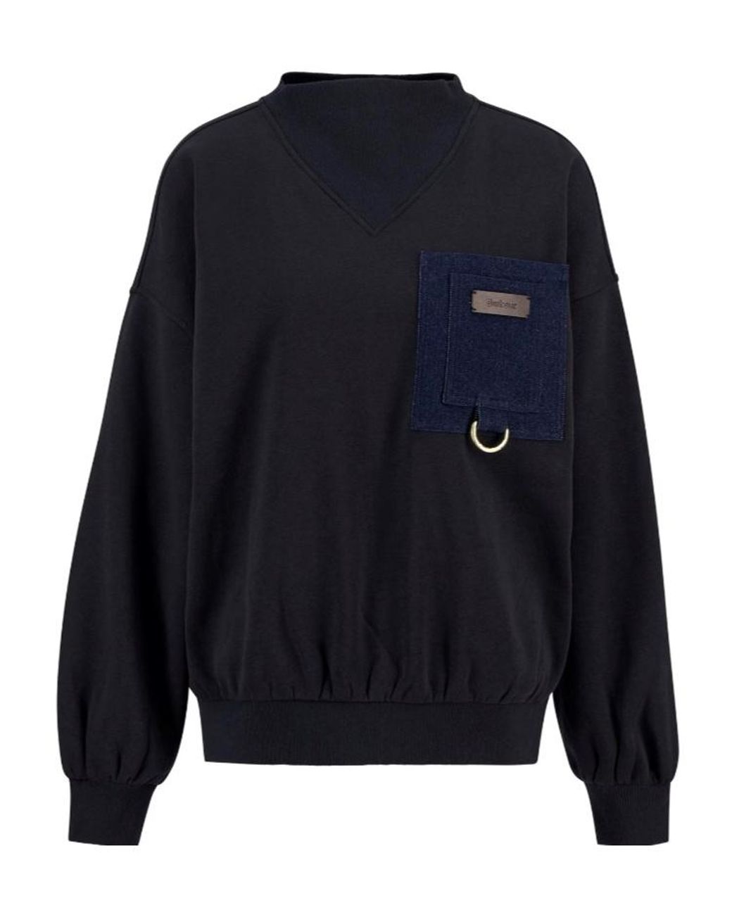Barbour Blue Long-Sleeved Crew Neck Sweatshirt