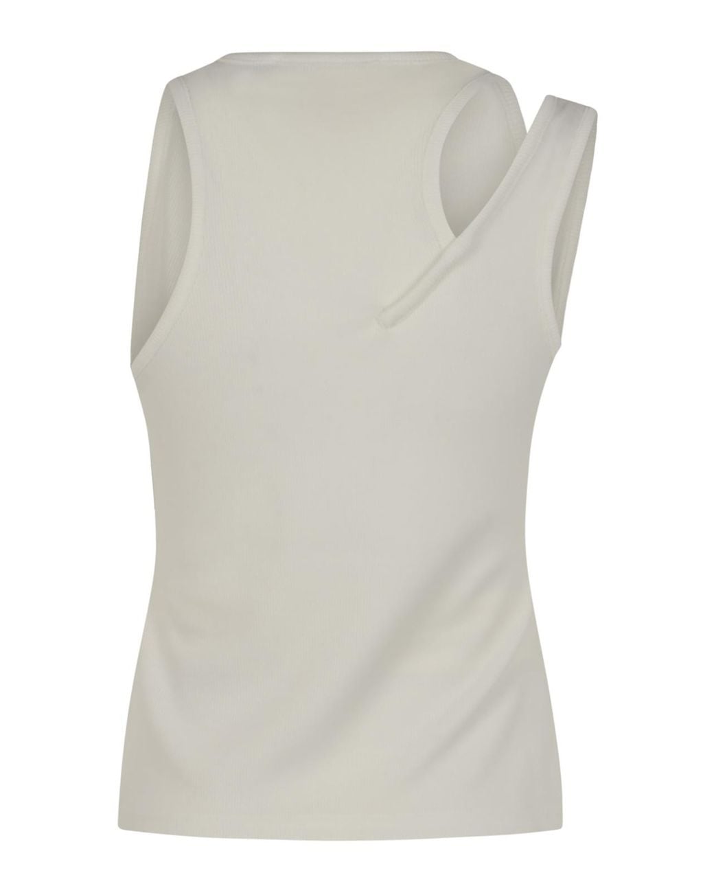 Christopher Esber Gray Cut-Out Ribbed Top