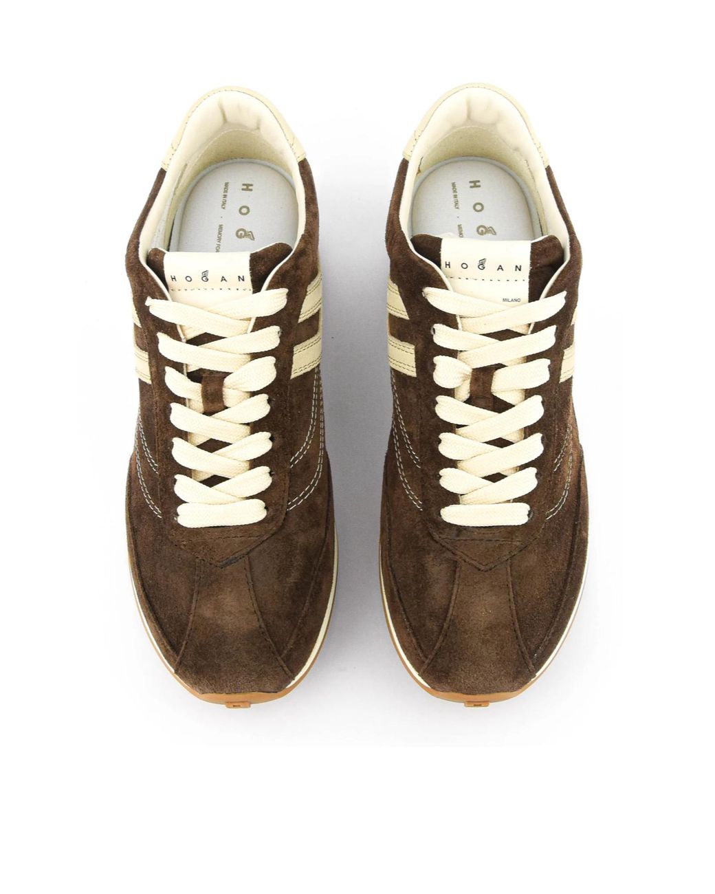 Hogan Multicolor Logo-Patch Suede Sneakers