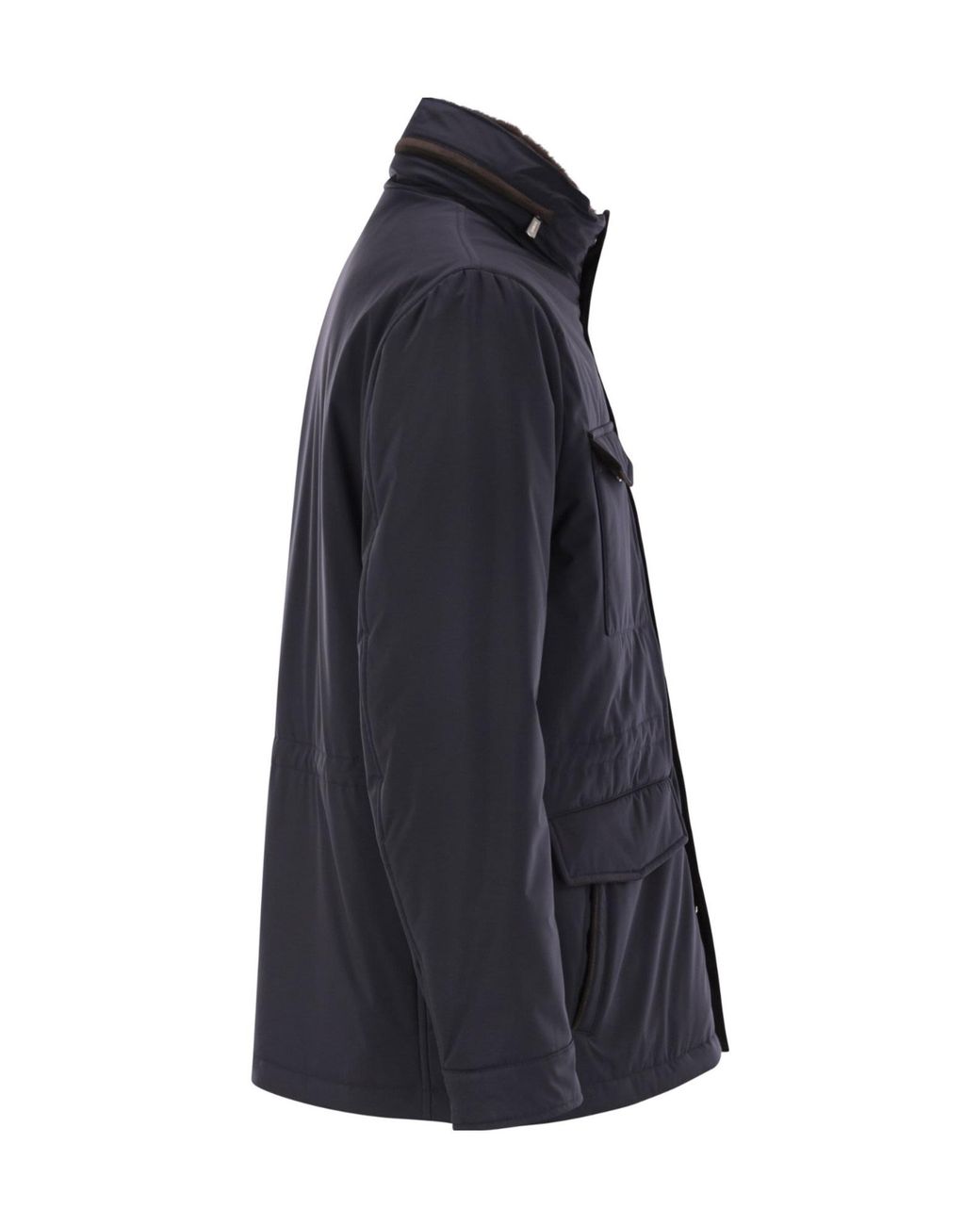 Fedeli Blue Rainstop Safari Jacket for men
