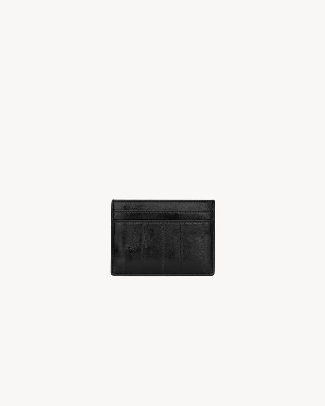 Saint Laurent Black Tiny Cassandre Card Case for men