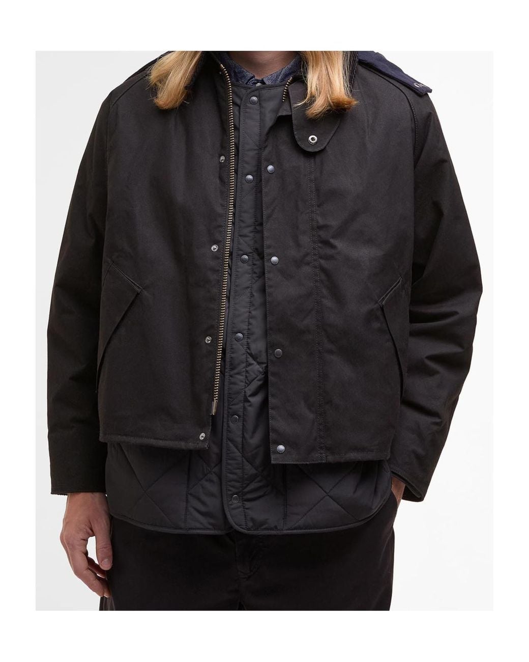 Barbour Black Long Sleeve Casual Jacket for men