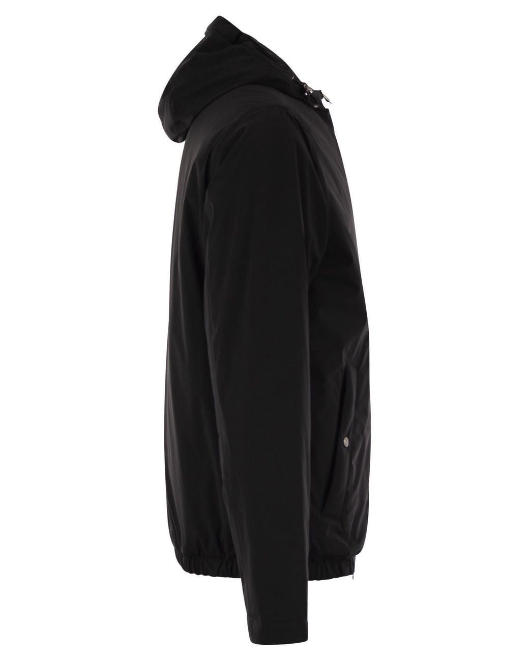Herno Black Hooded Casual Jacket for men