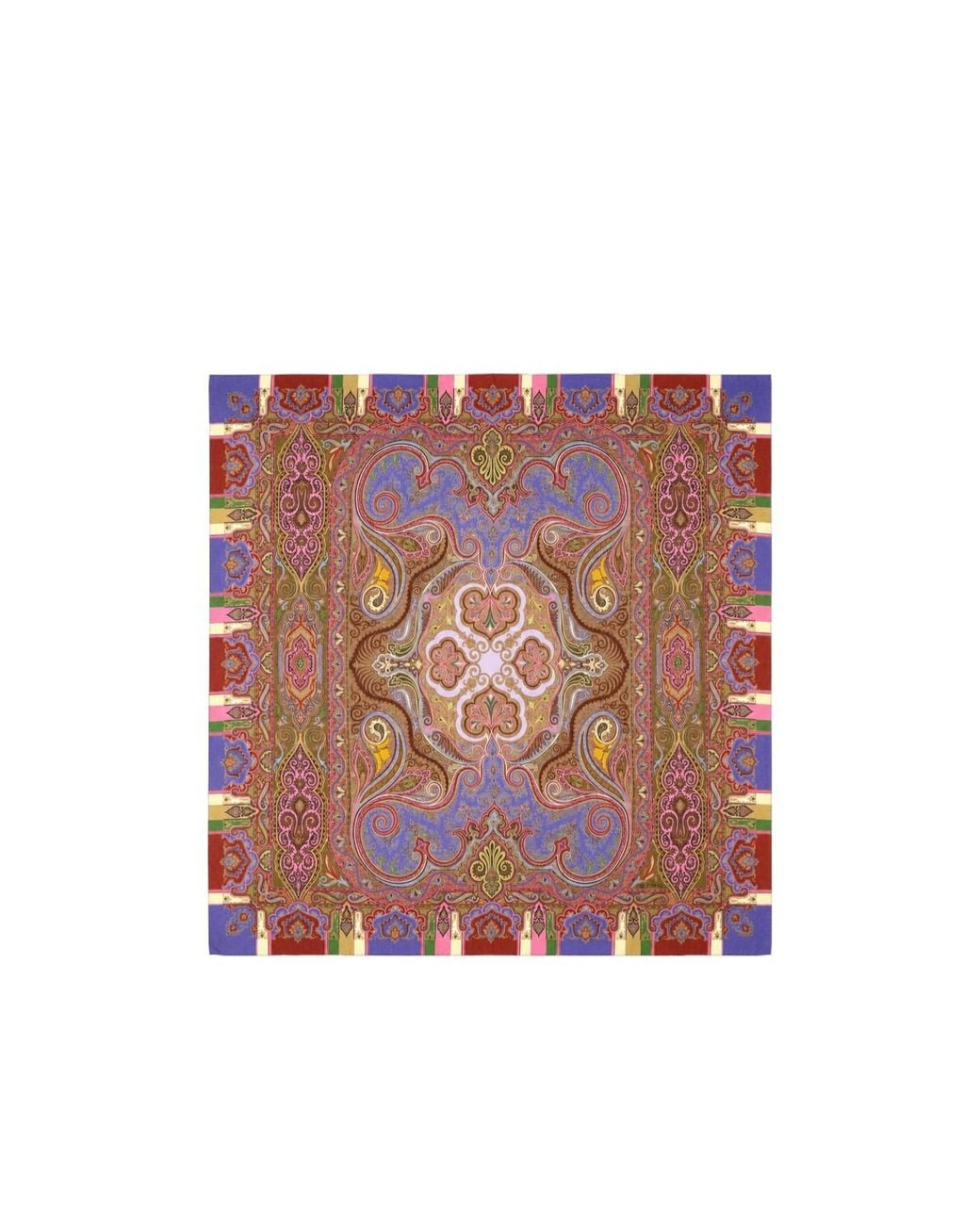 Etro Red Paisley Square Scarf