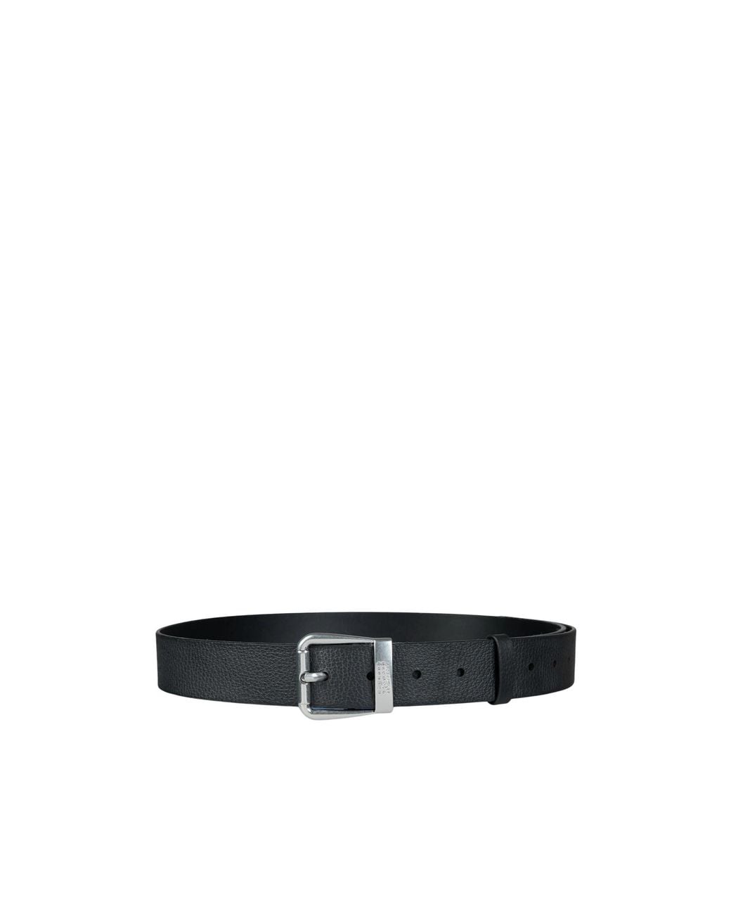 MM6 by Maison Margiela White Pebbled-Leather Belt