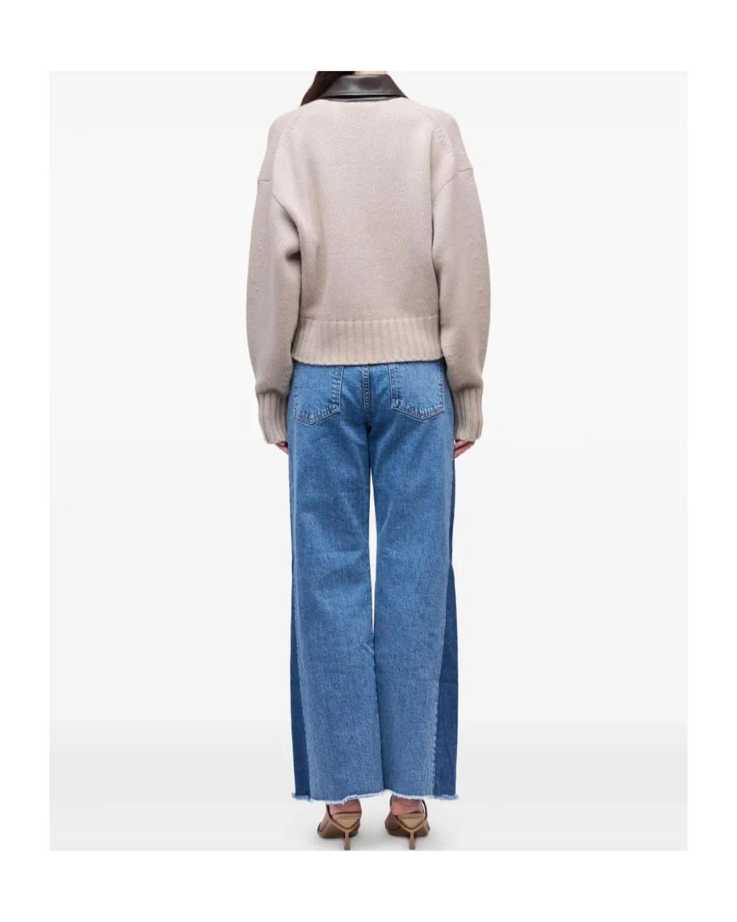 Jonathan Simkhai Blue High-Collar Wool Jacket