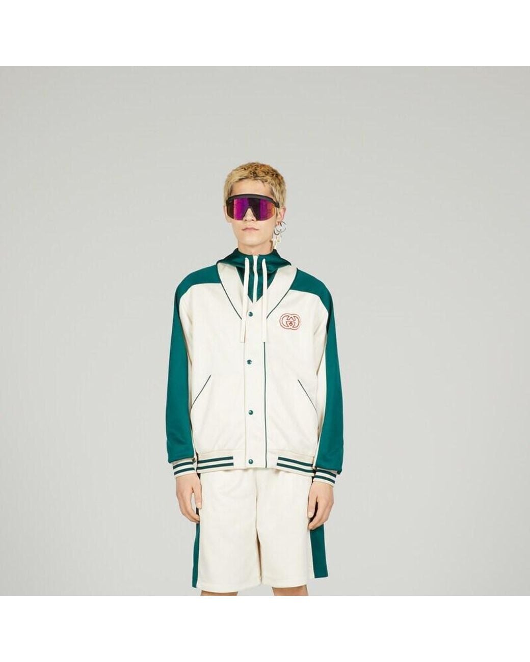Gucci Green Zipper Casual Jacket for men
