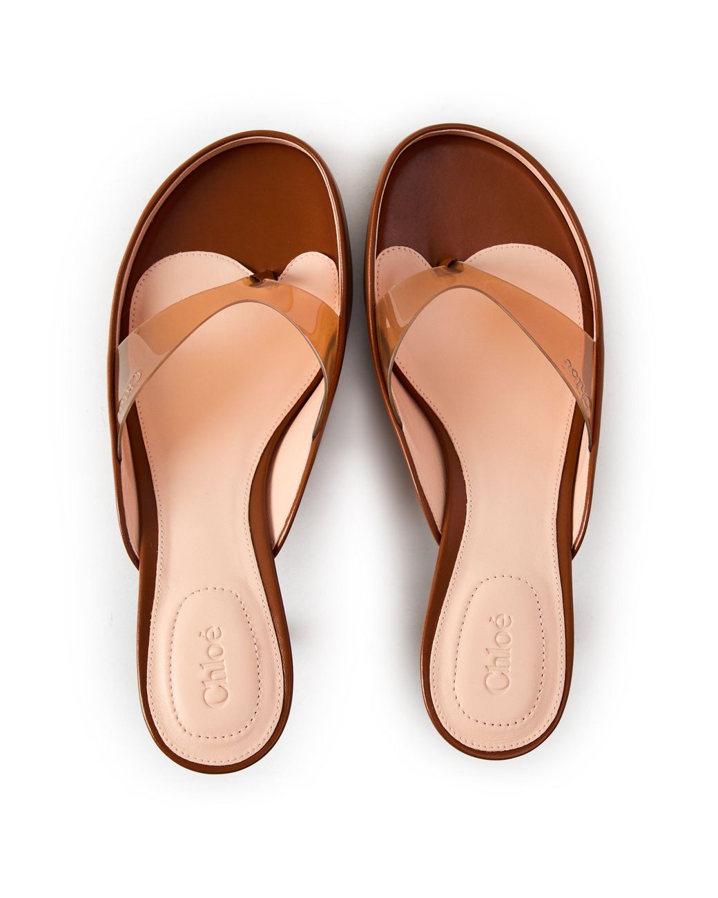 Chloé Brown V-Shaped High-Heel Sandals