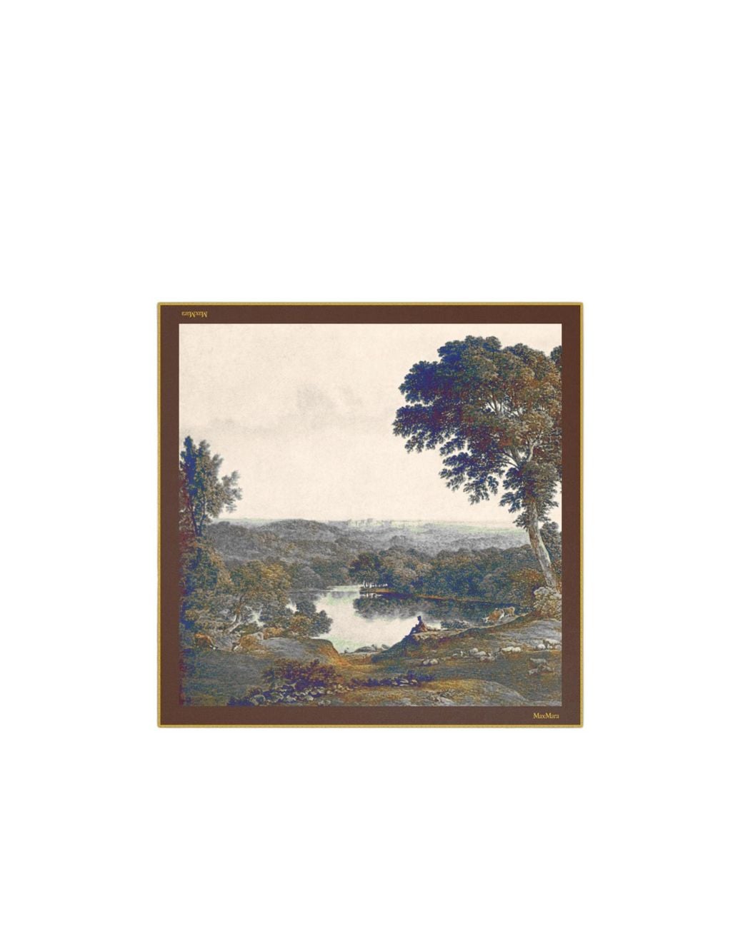 Max Mara Multicolor Printed Silk Scarf