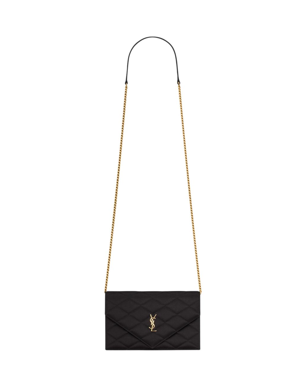 Saint Laurent White Paris Chain Wallet