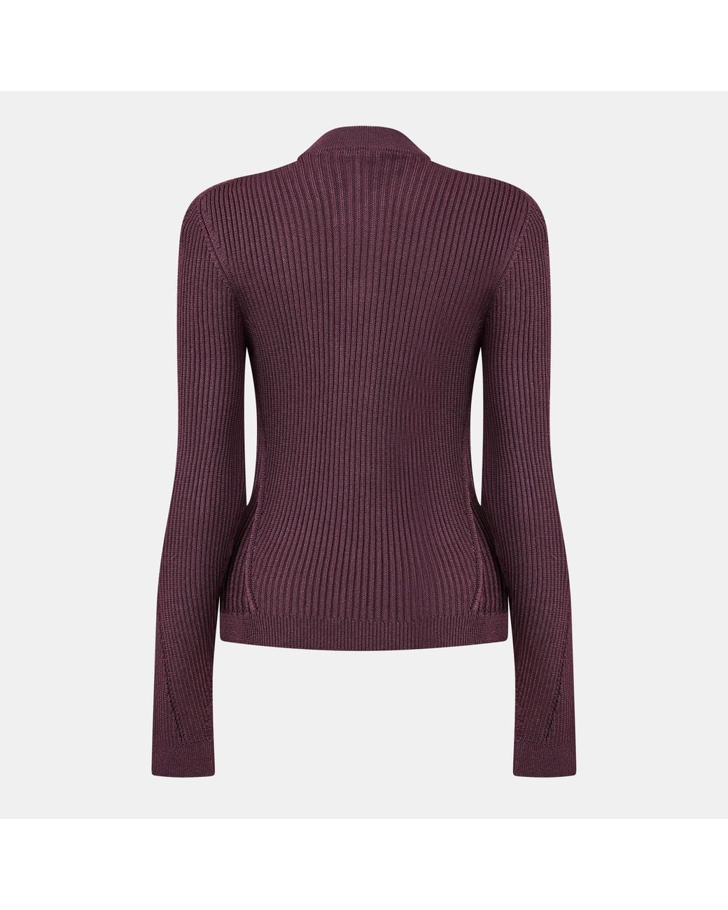 Balmain Purple Round Neck Knitted Cardigan