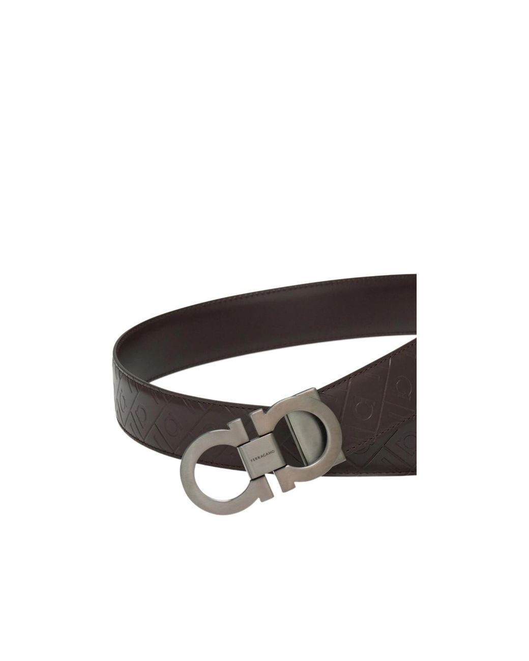 Ferragamo White Reversible And Adjustable Gancini Belt for men
