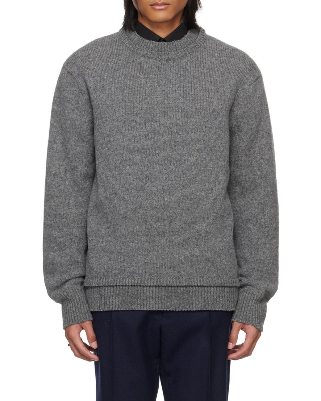 Maison Margiela Gray Classic Crewneck Jumper for men