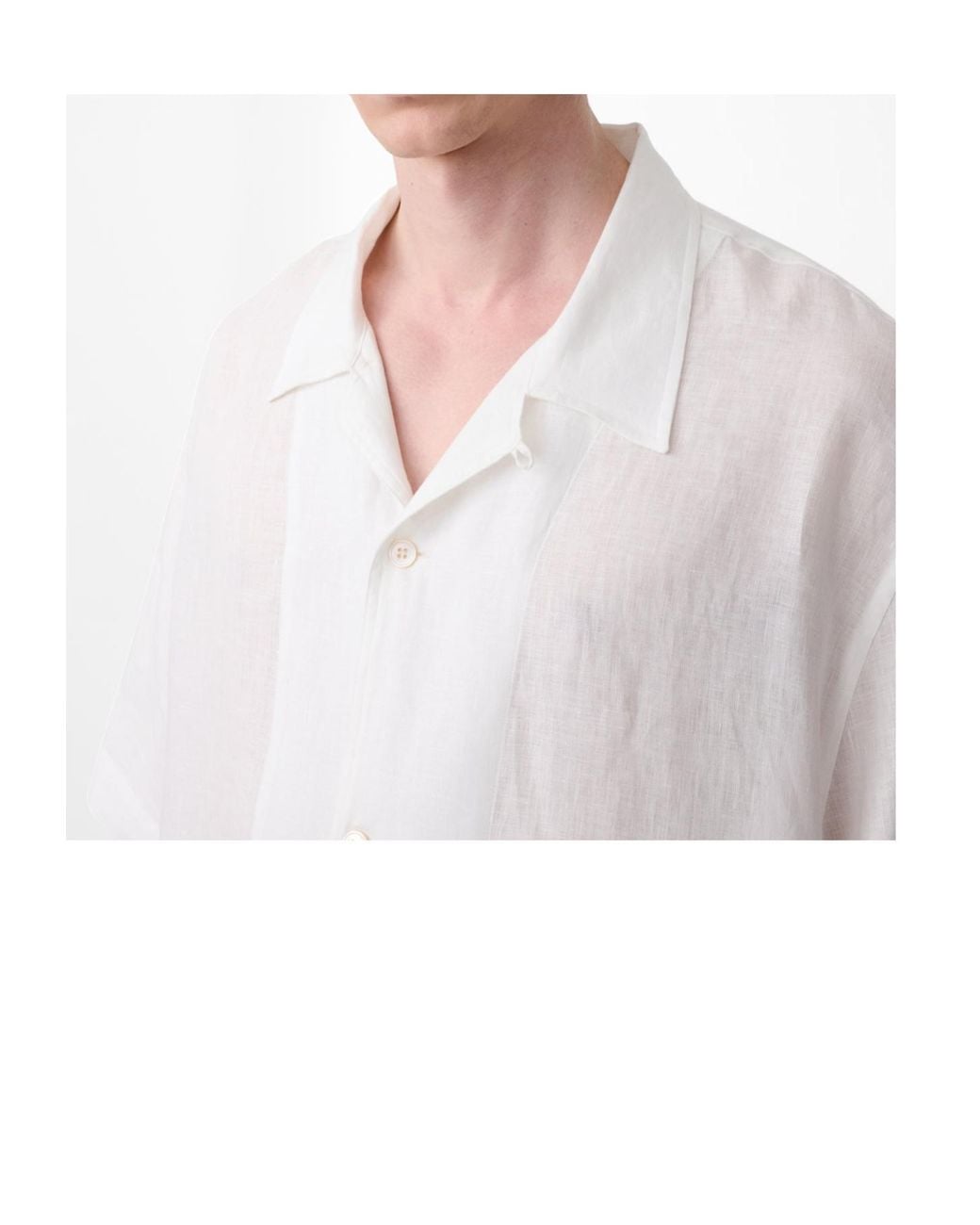 Studio Nicholson White Short-Sleeved Shirt for men