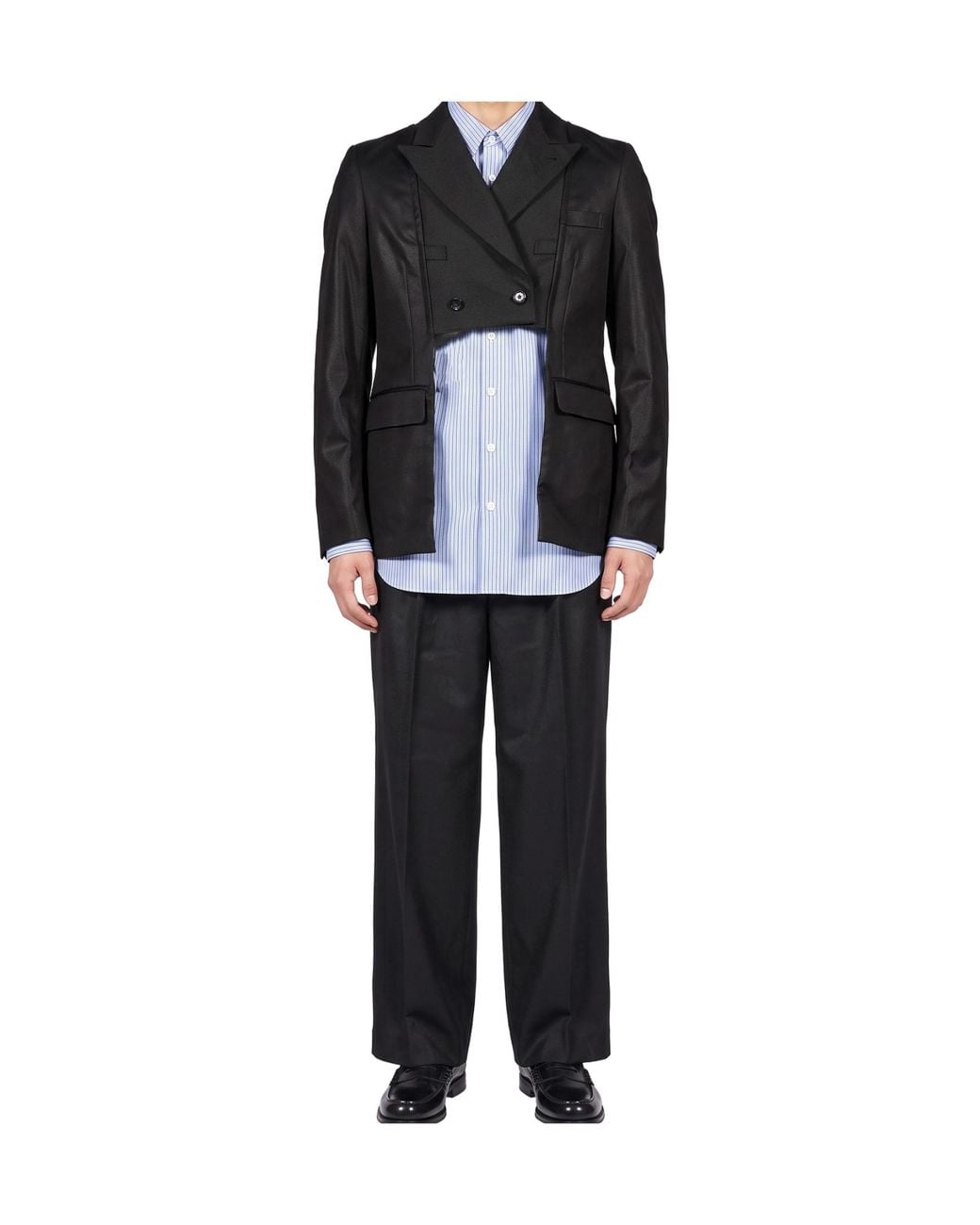 Comme des Garçons Black Cut-Out Blazer for men