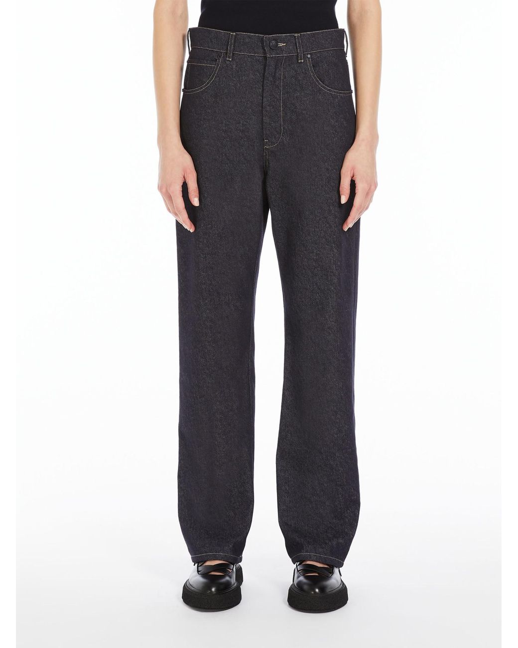 Max Mara Black High-Rise Straight-Leg Jeans