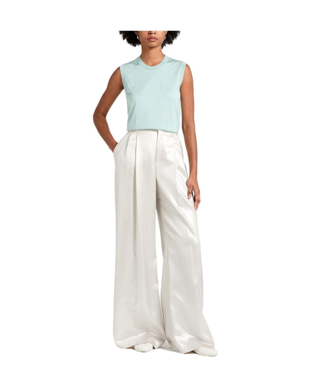 Dolce & Gabbana Green Simple Sleeveless Knit Top