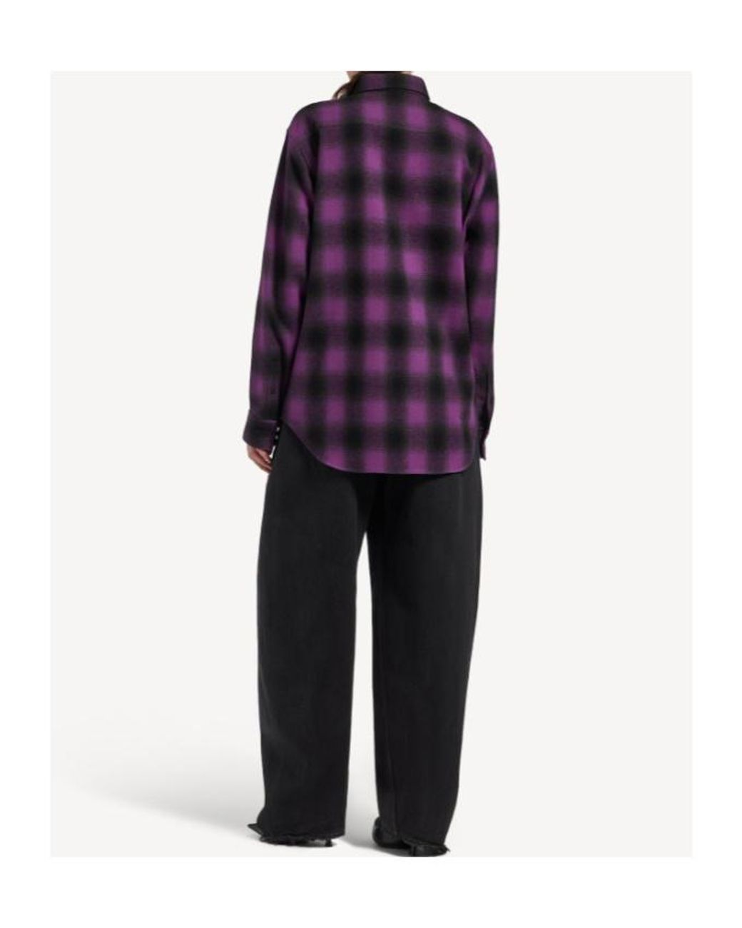 Balenciaga Purple Flannel Shirt