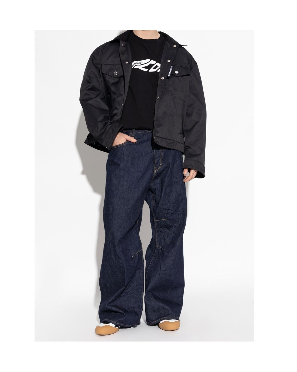 DSquared² Blue Wide-Leg Jeans for men