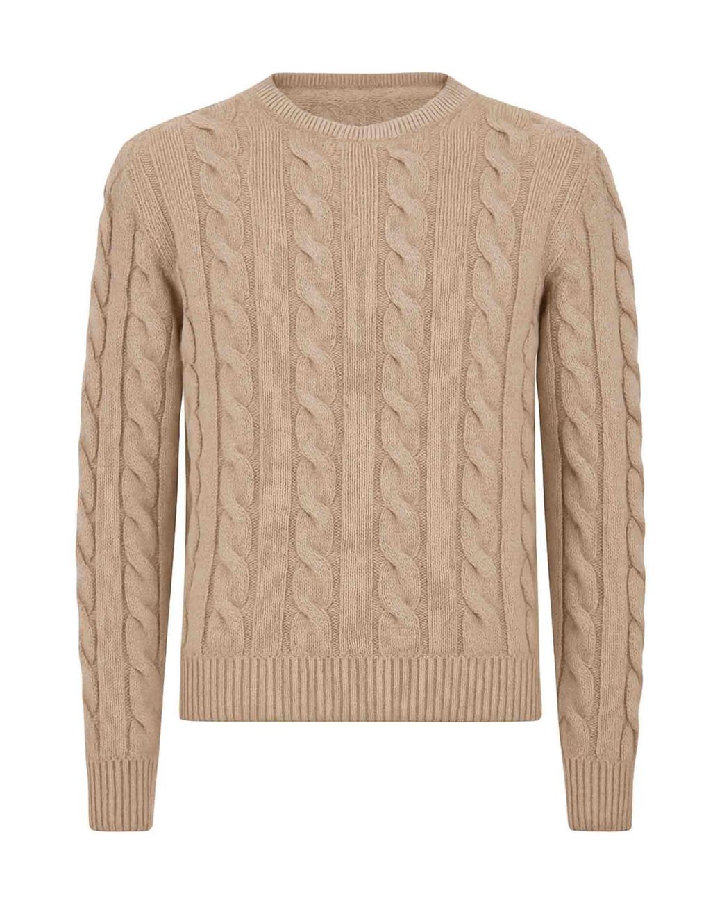 Jacob Cohen Natural Long-Sleeved Crewneck Jumper for men