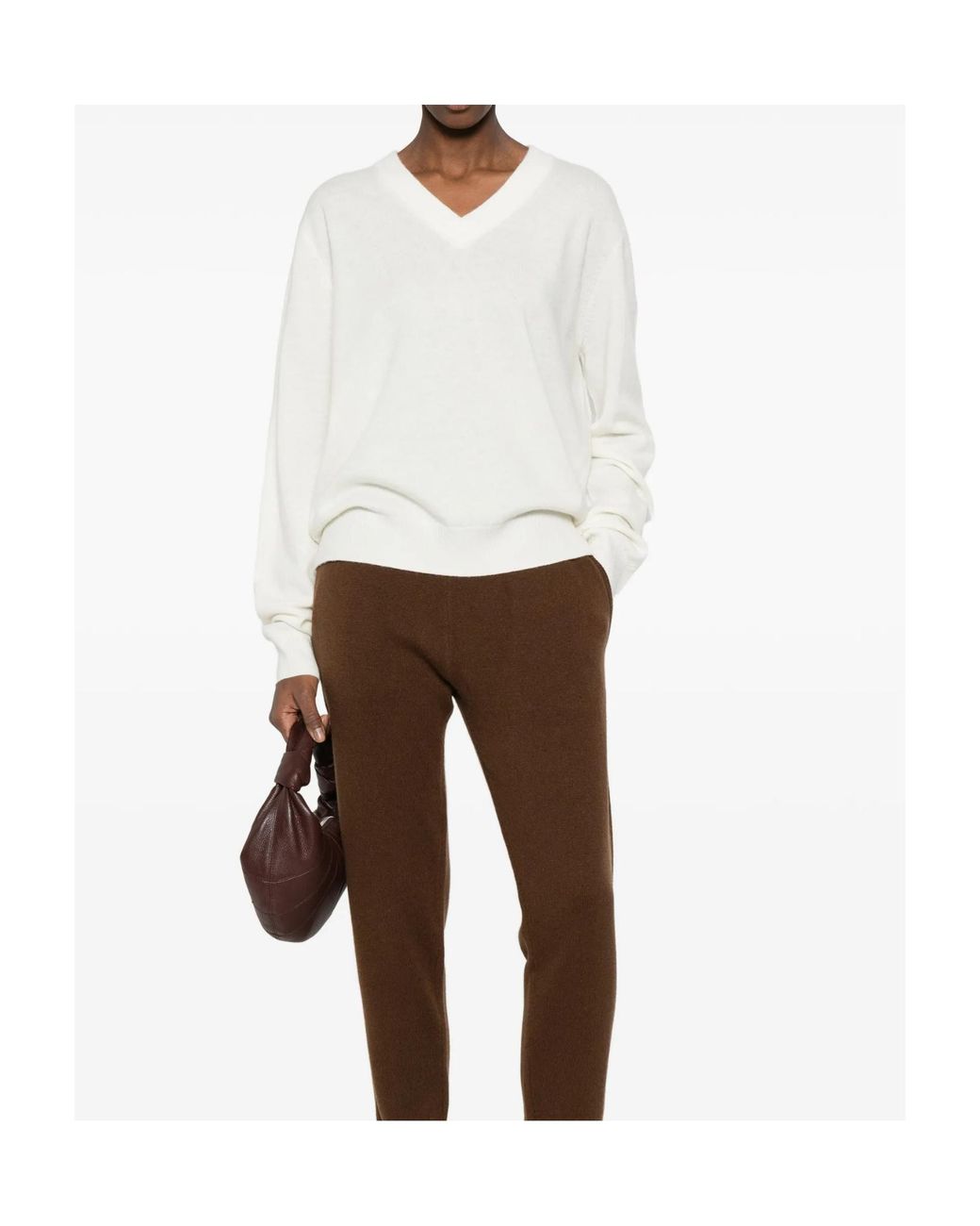 Entire studios White V-Neck Sweater for men