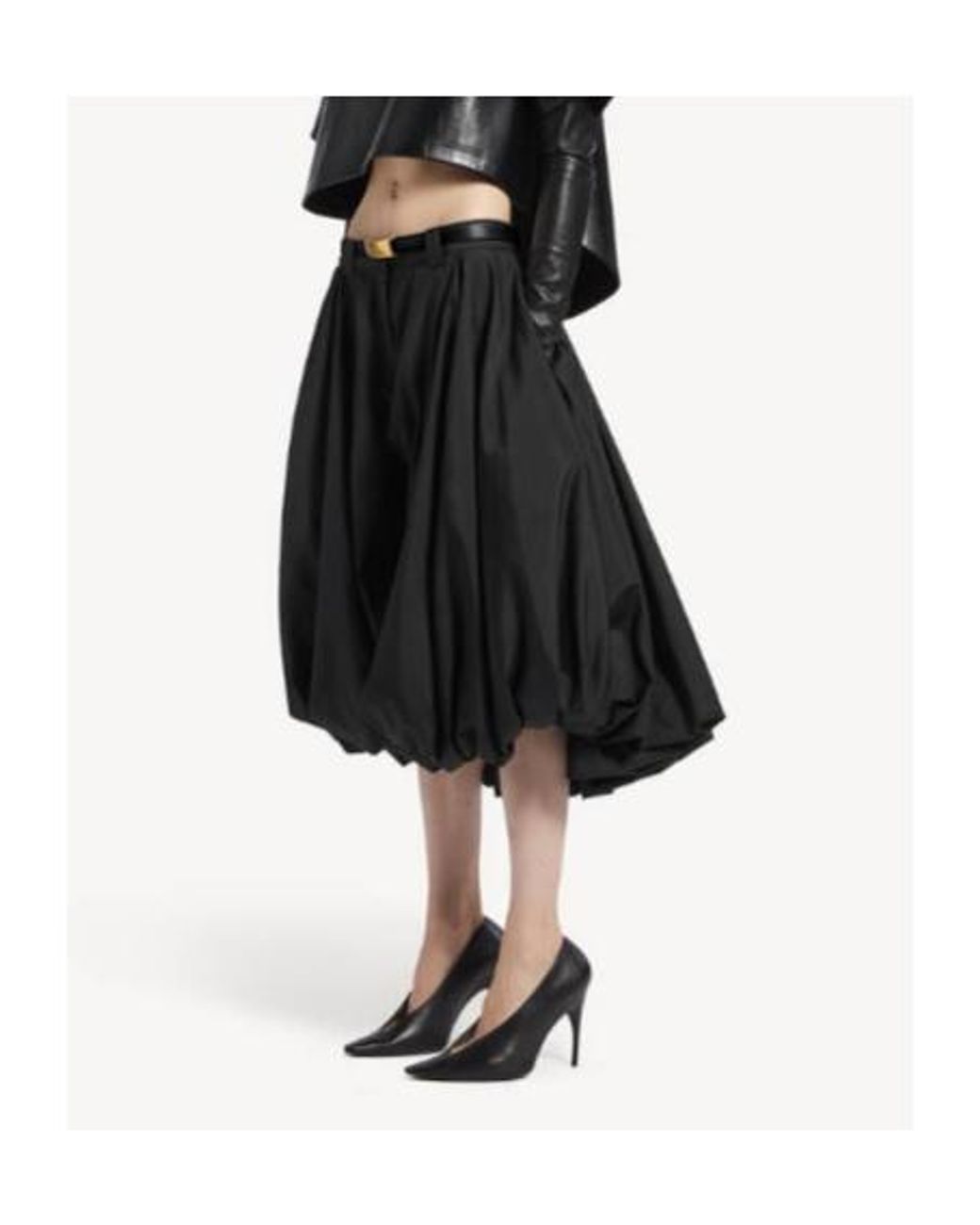 Balenciaga Black Balloon Pleated Shorts
