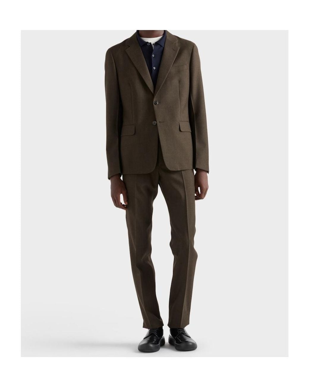 Prada Multicolor Single-Breasted Wool Suit for men