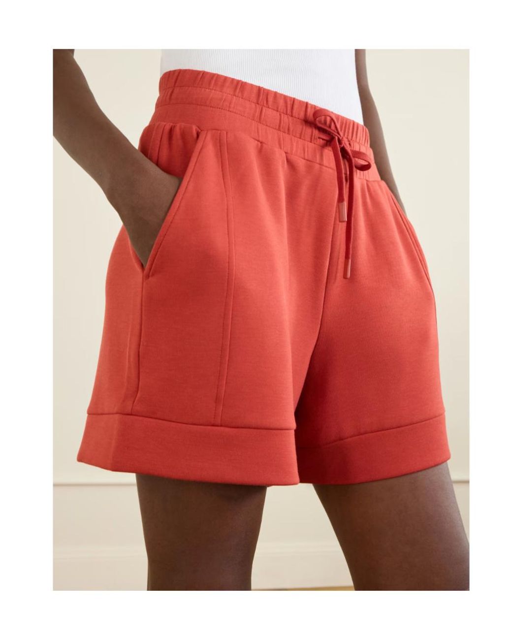 Varley Red Atrium Jersey Shorts