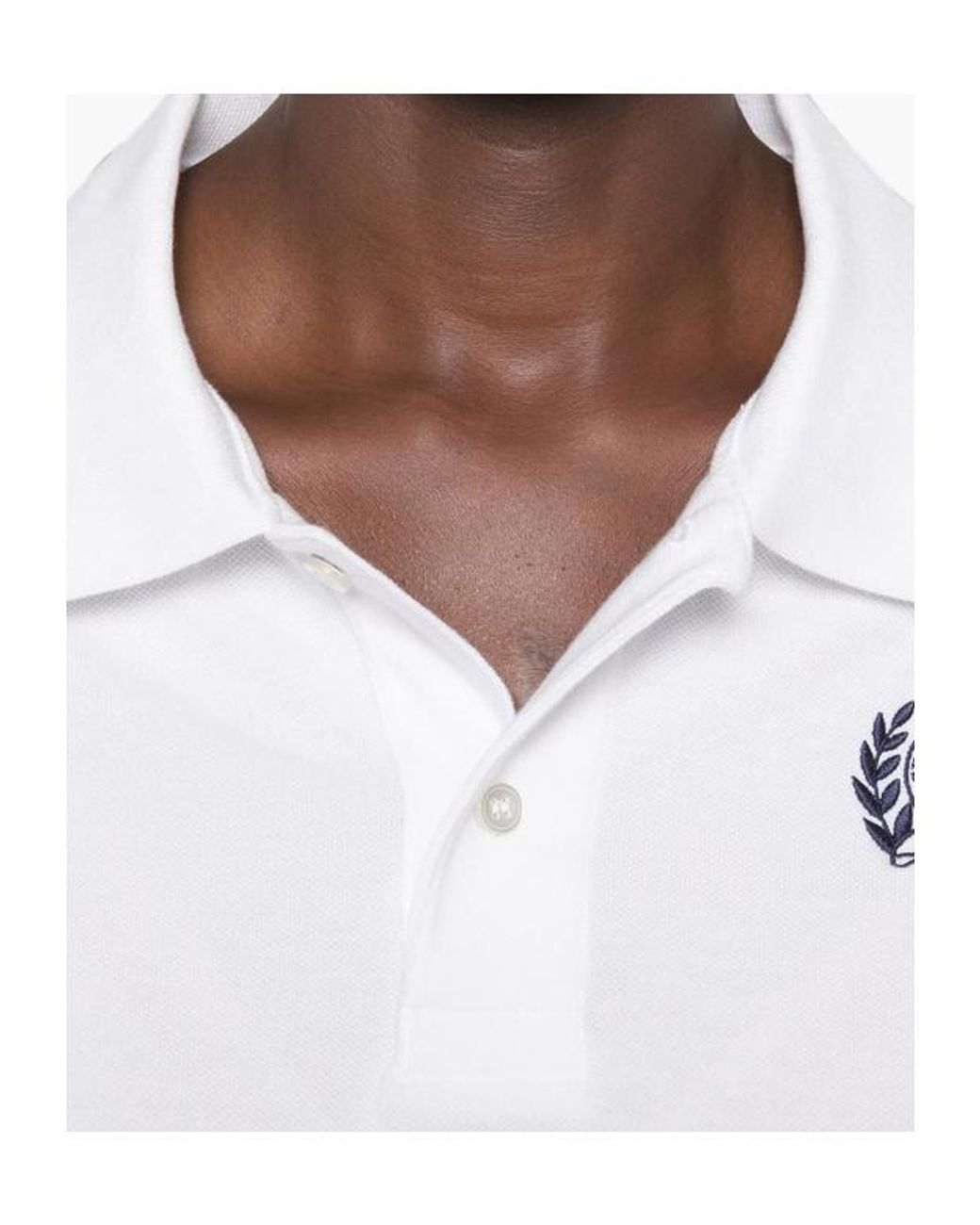 Sporty & Rich White Short-Sleeved Polo Shirt