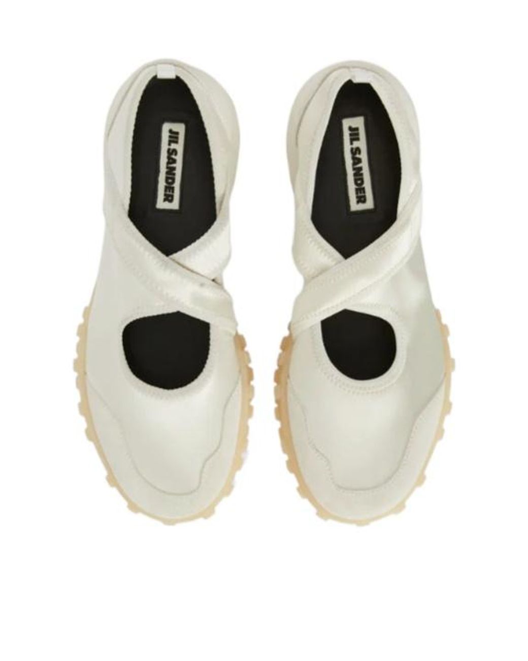 Jil Sander White Moon Ballerinas