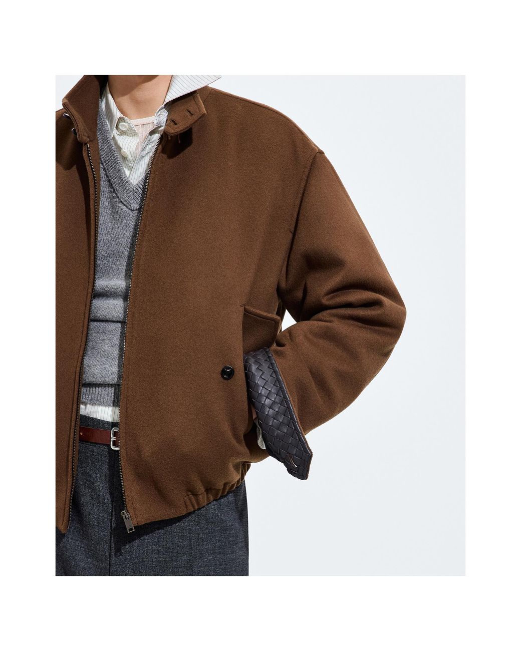 Bottega Veneta Black Wool And Cashmere Blouson for men