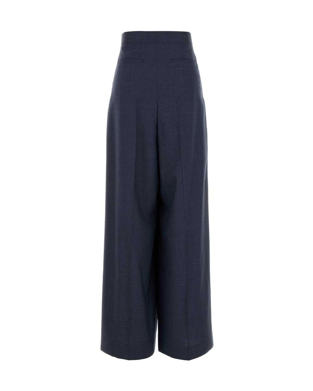 Givenchy Blue Pleated Wide-Leg Pants