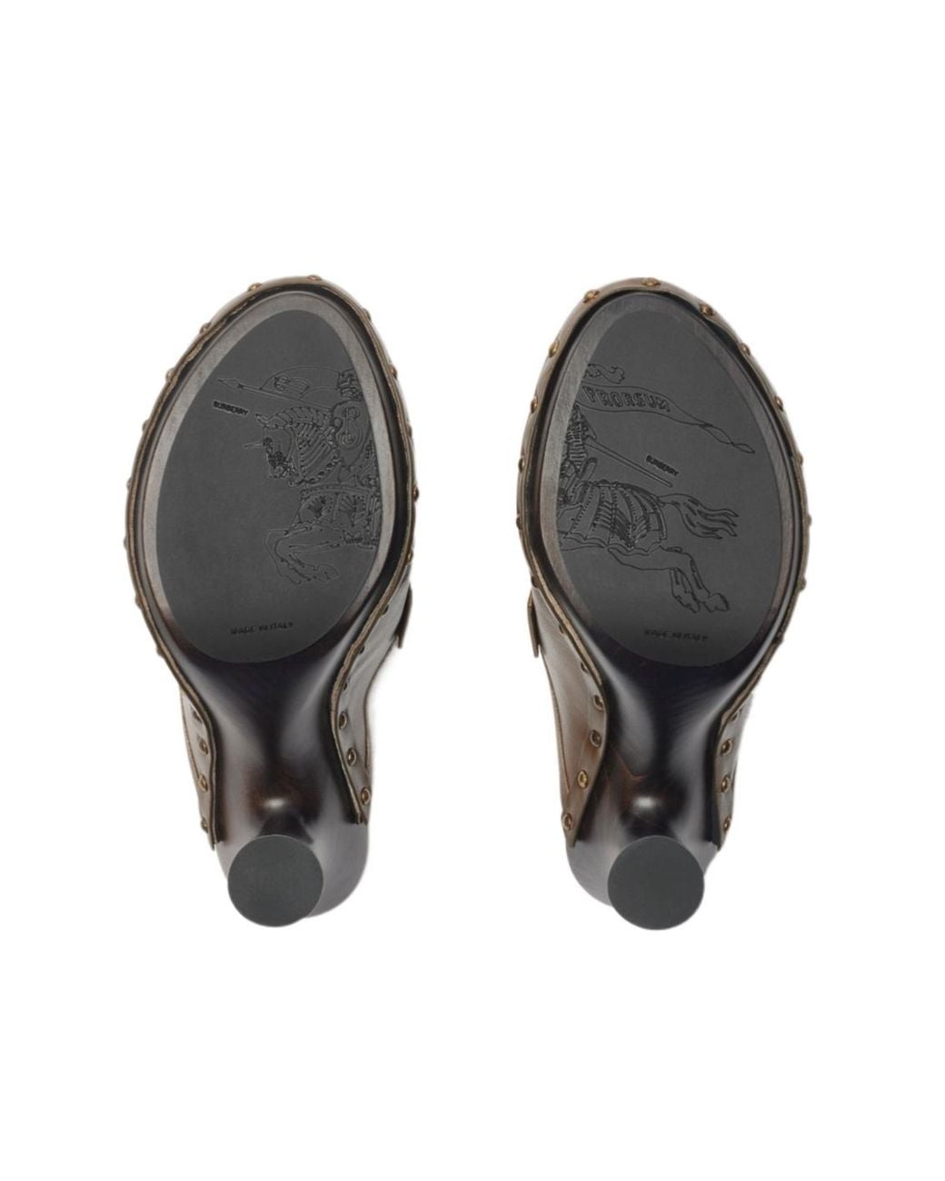 Burberry Brown Potter Stud Embellished Slip-On Mules