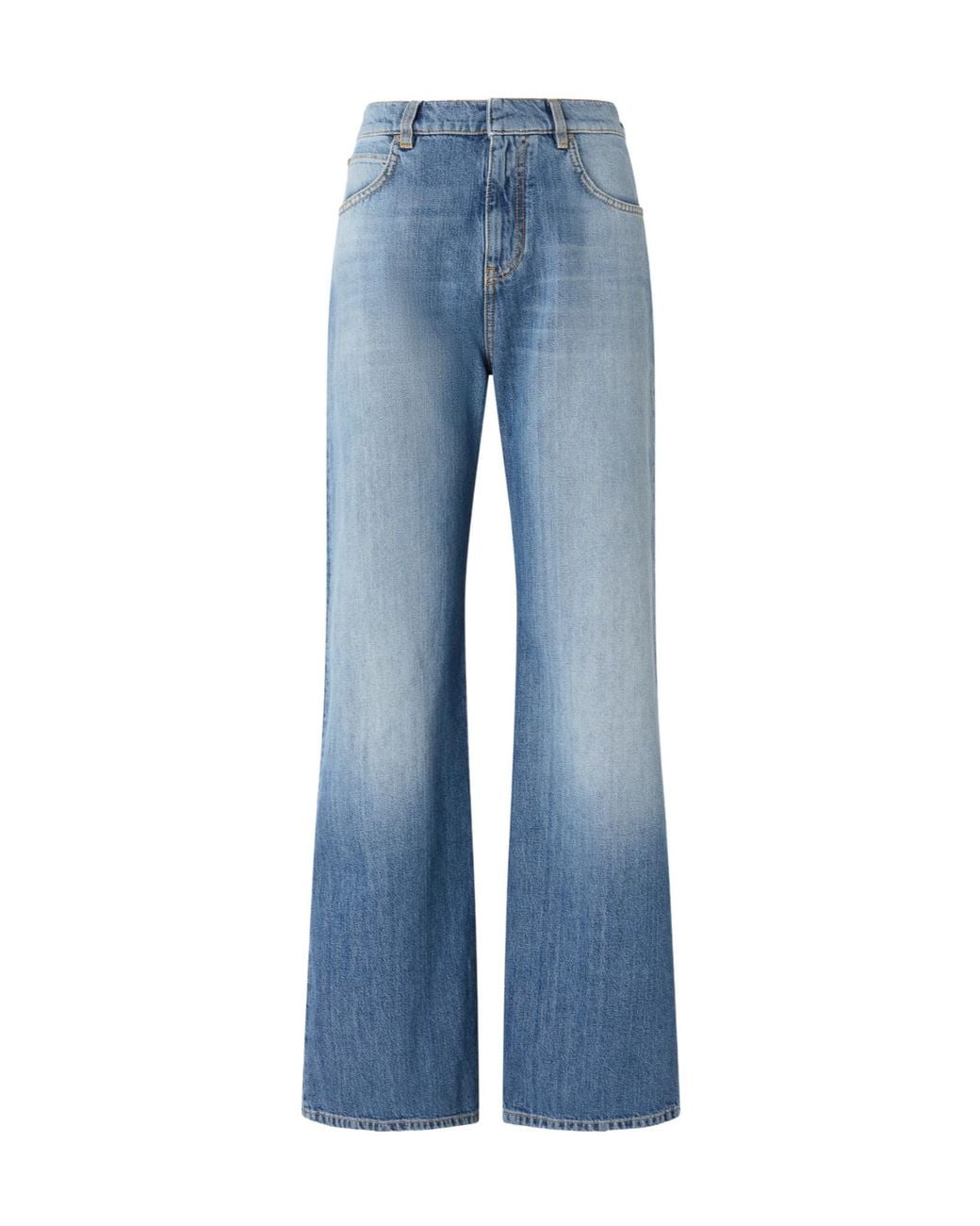 Pinko Blue Wide-Leg Fading Jeans