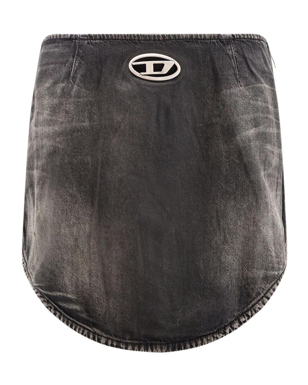 DIESEL Black Logo Plaque Mini Skirt