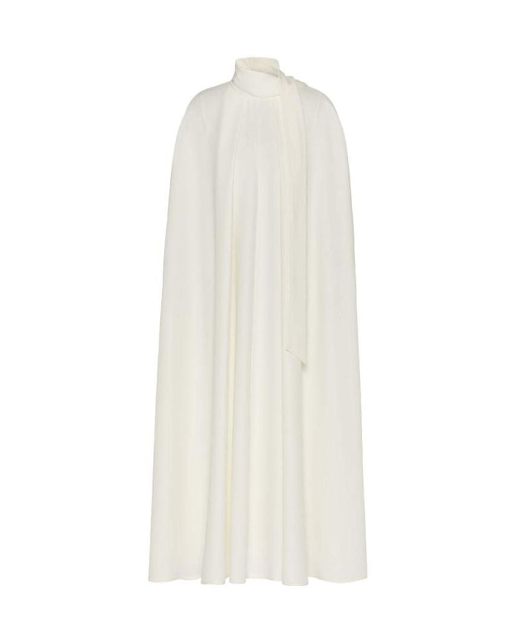 Valentino White Pendant Cape Dress