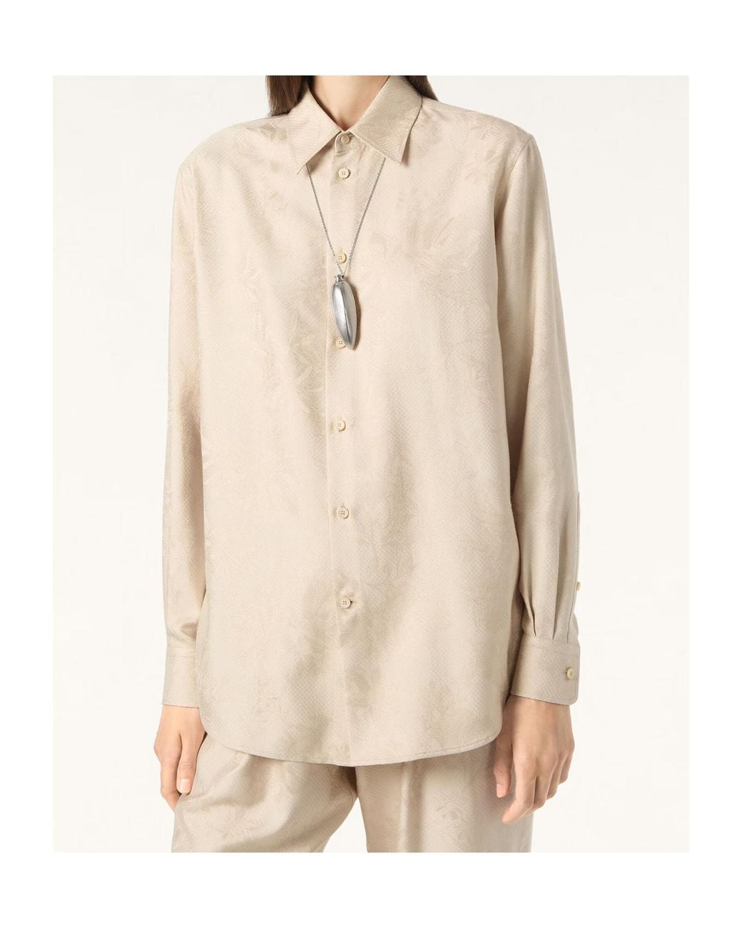 Loro Piana Natural Thea Long-Sleeved Shirt