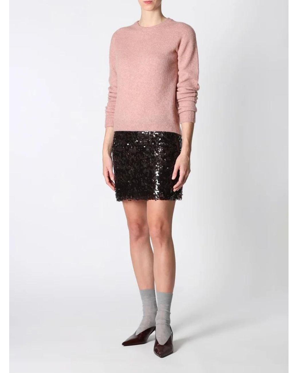 Roberto Collina Pink Crew-Neck Sweater