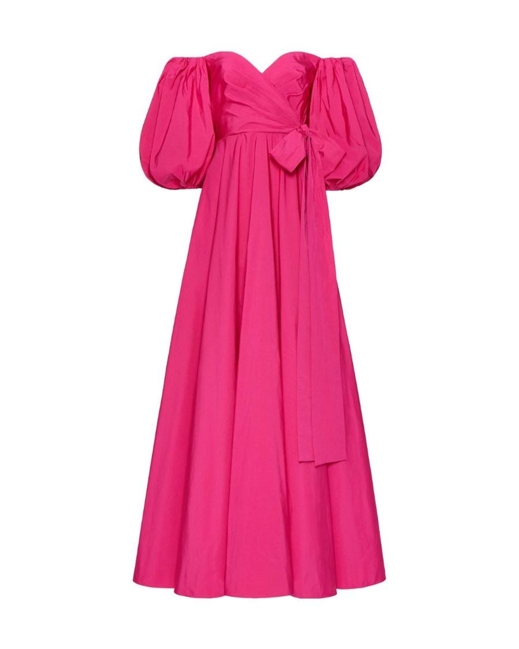 Valentino Pink Pleated Shoulder-Length Dress