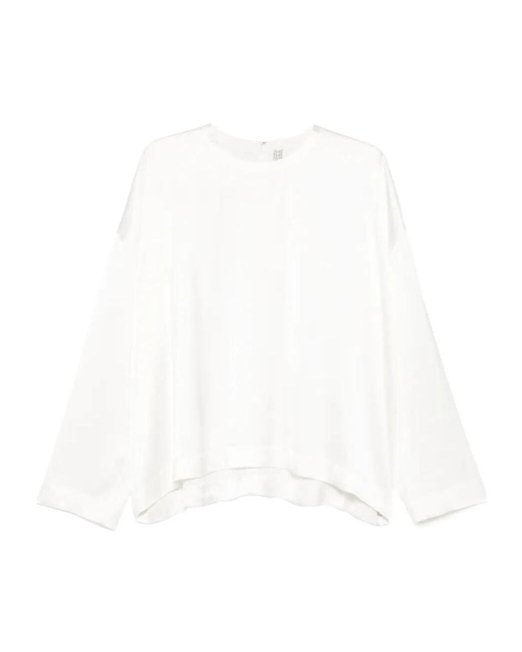 Totême White Totême Boxy Satin Top