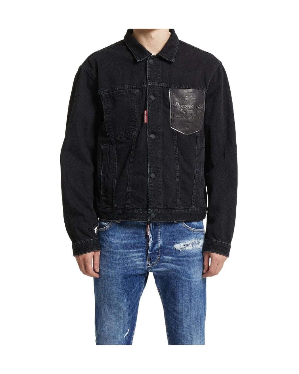 DSquared² Black Oversized Jean Jacket for men