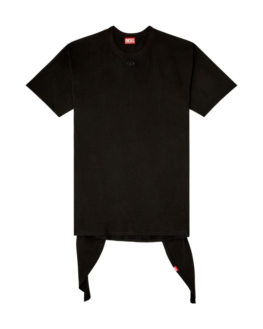 DIESEL Black D-Eivor Tie Front T-Shirt Dress