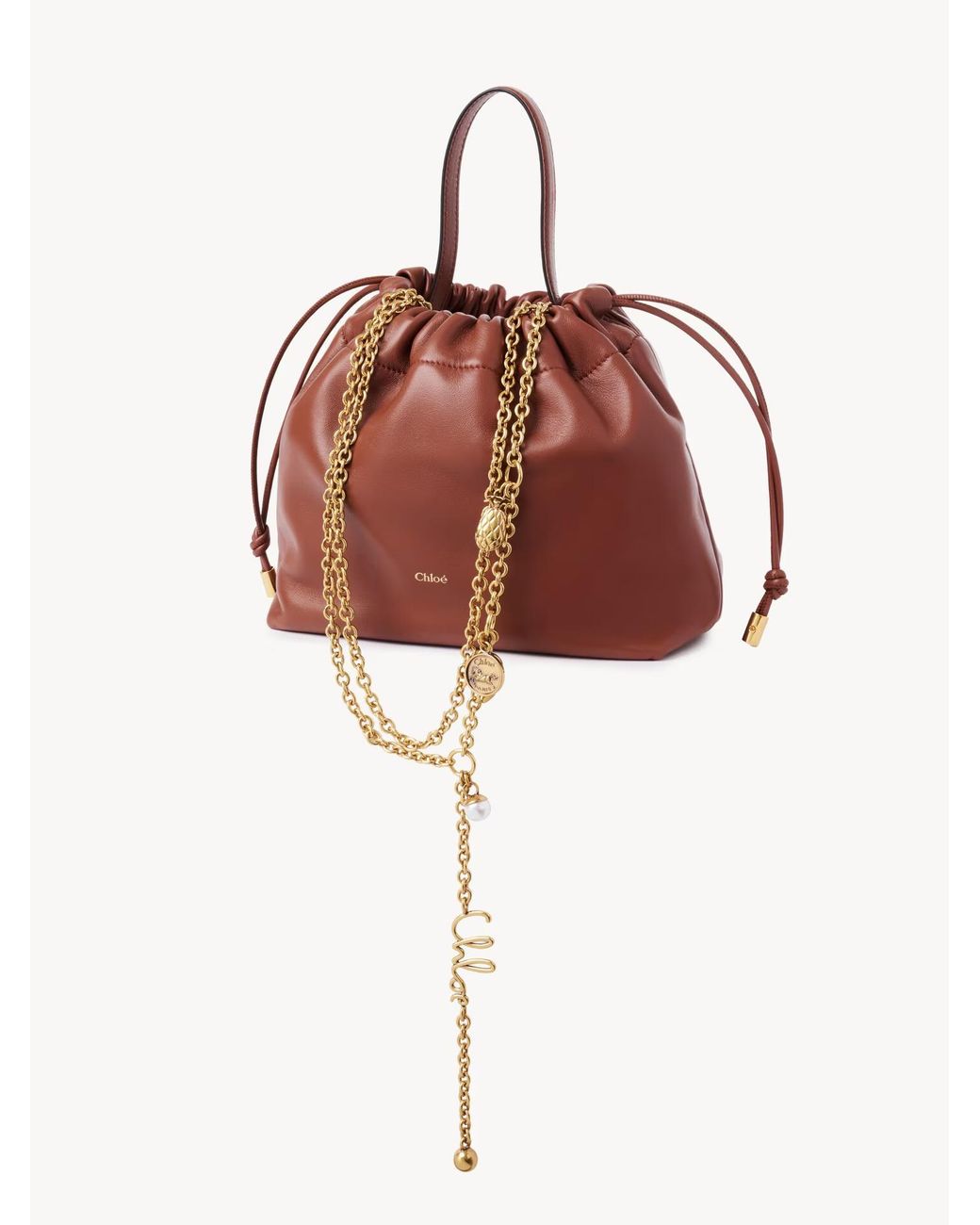 Chloé Pink Chloé Icons Mini Drawstring Shoulder Bag