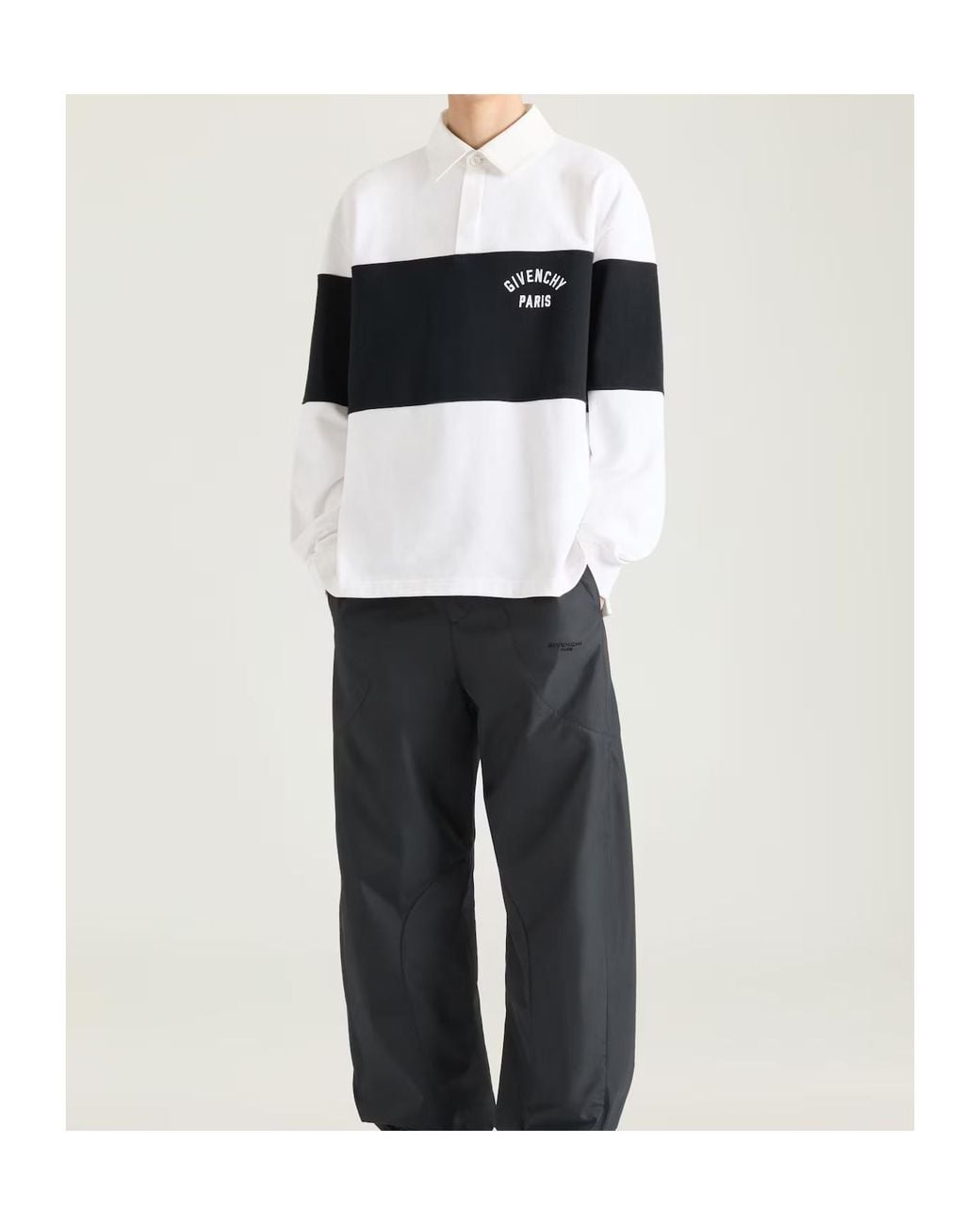 Givenchy Black Bicolor Polo for men