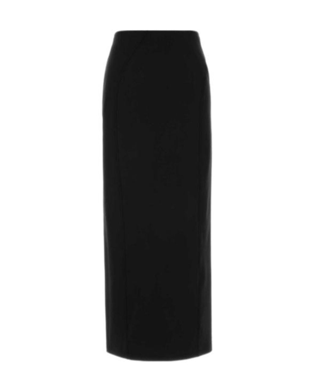 Jil Sander Black Back-Slit Midi Skirt
