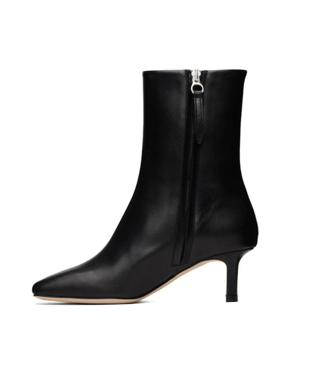 Aeyde Black Square-Toe Ankle Boots