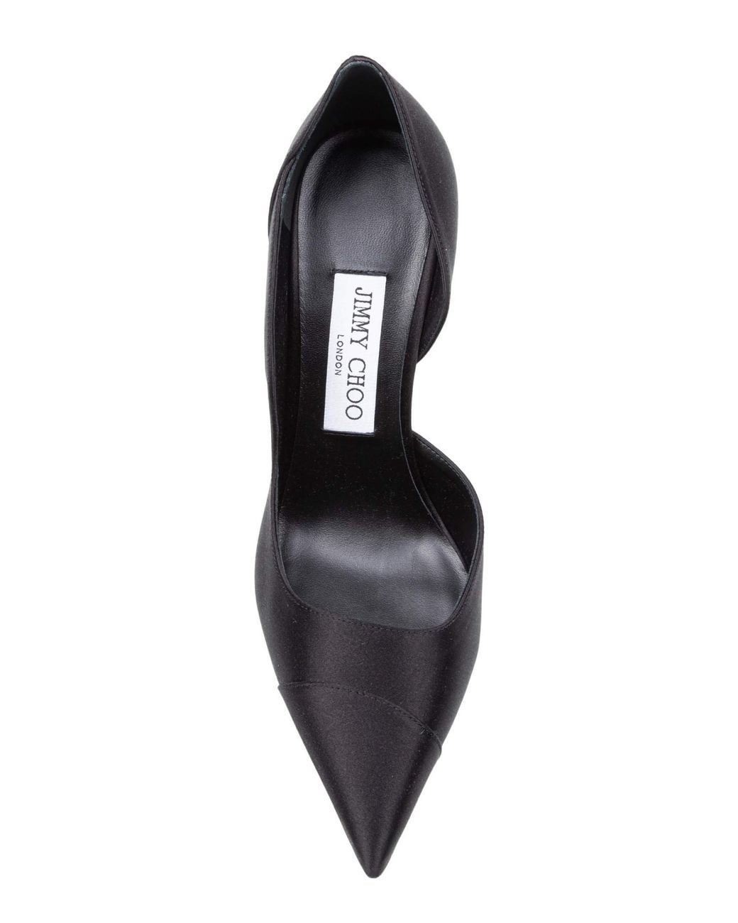 Jimmy Choo Black Shiny Satin Pump