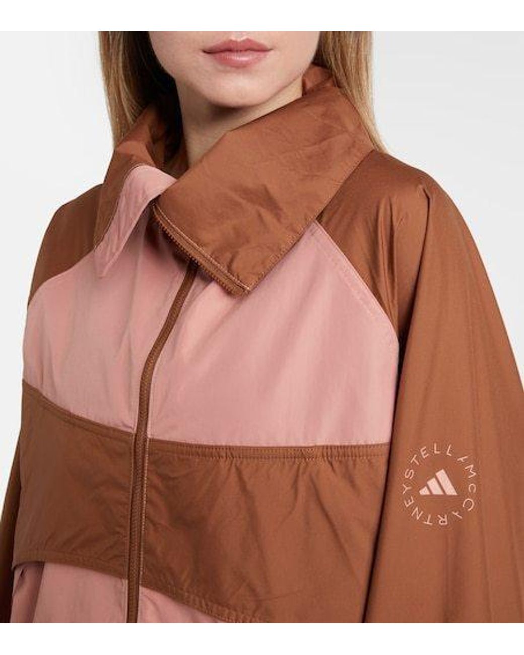 Adidas By Stella McCartney Pink Colorblocked Technical Jacket