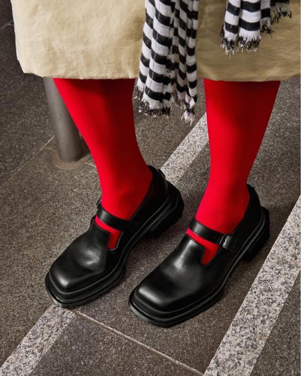 Dr. Martens Black Square-Toe Mary Jane Shoes