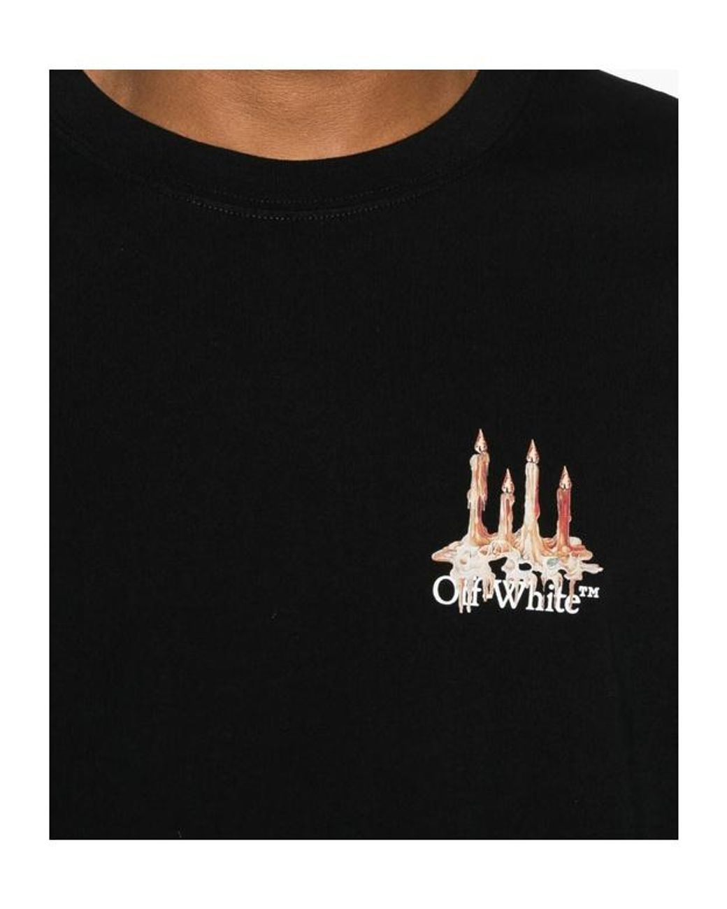 Off-White c/o Virgil Abloh Black Graphic-Print Logo T-Shirt for men
